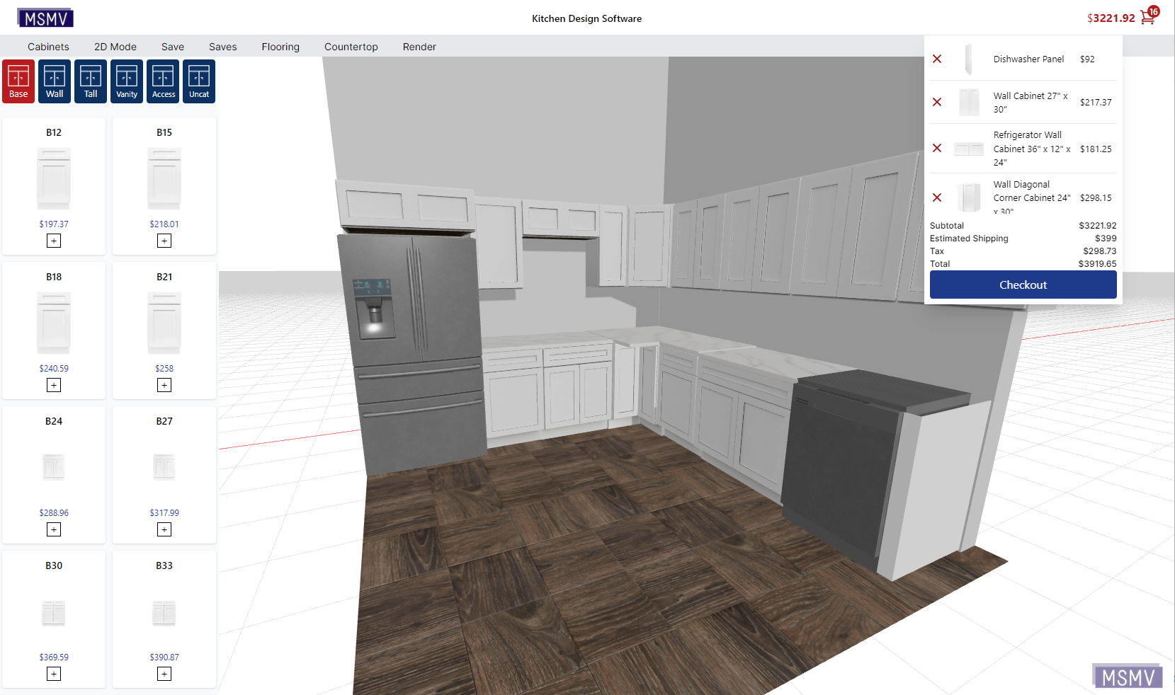screenshot of MSMV Design